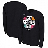 San Antonio Spurs Nike 2019 NBA Playoffs Bound Team Mantra Dri FIT Long Sleeve T-Shirt Black,baseball caps,new era cap wholesale,wholesale hats